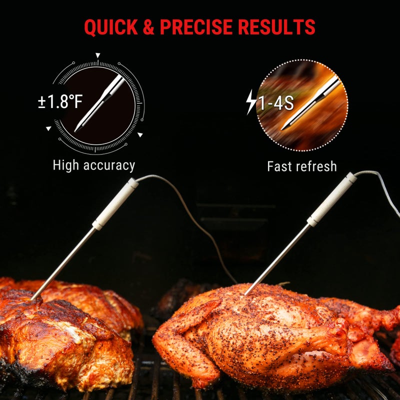 ThermoPro Meat Thermometer Wireless TP28 with Dual BBQ Probe, Grill Thermometer for Outside Grill, Meat Thermometer for Smoker Oven Grill, Digital Food Thermometer for Beef Turkey Lamb - Image 4